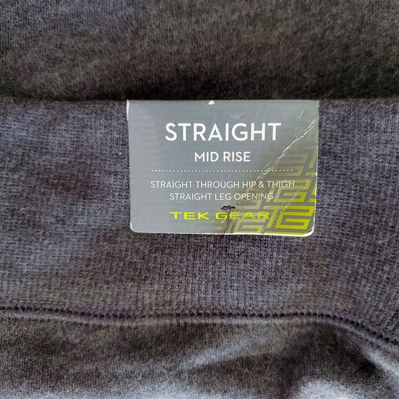 NWT Dark Grey Athleisure Tek Gear Straight Mid-Rise Pants Plus Sz 3X Loungewear - Picture 3 of 9